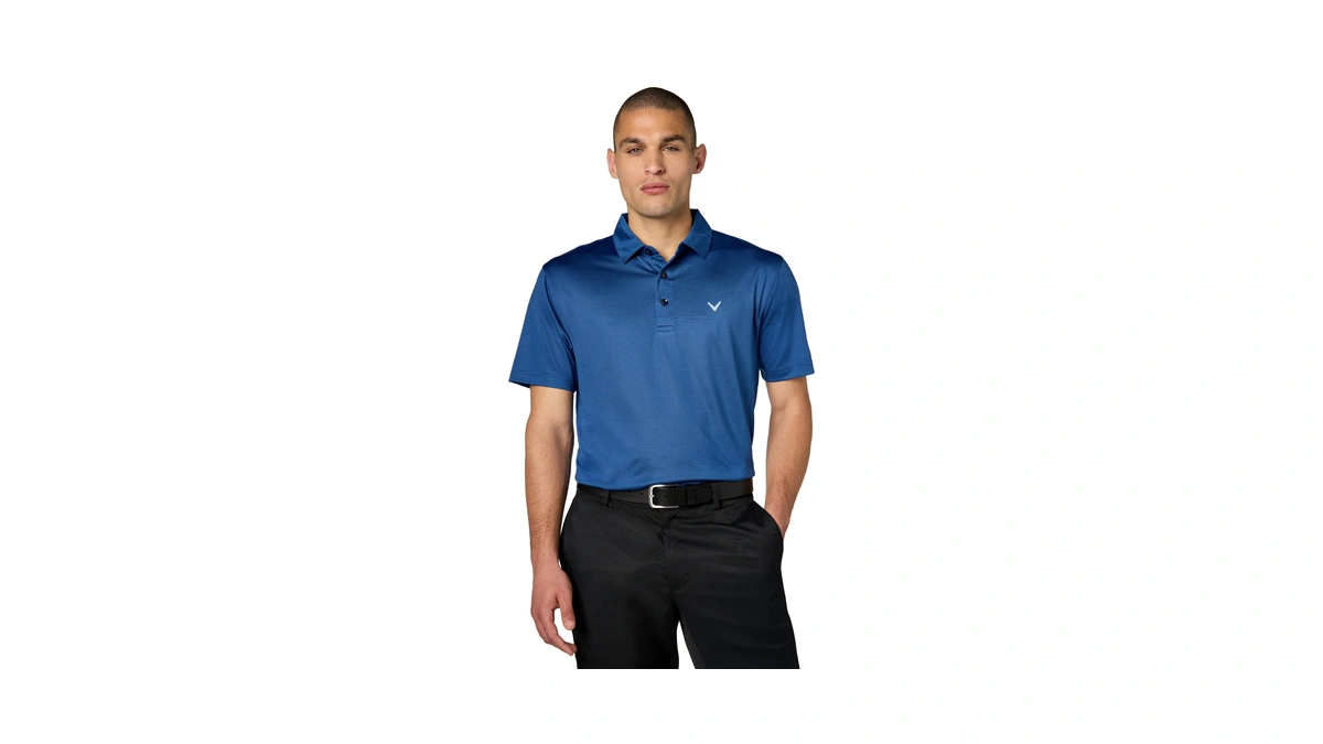 Callaway Men's Fine Line Stripe Short Sleeve Moisture-wicking Stretch Golf