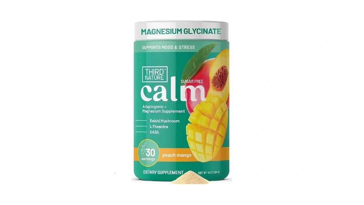 Third Nature Calming Drink Powder Jar With Magnesium Glycinate, Gaba,