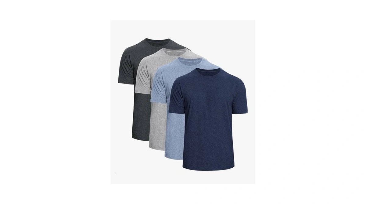 Men’s T Shirts 4 Pack – Crew Neck Workout Shirts,