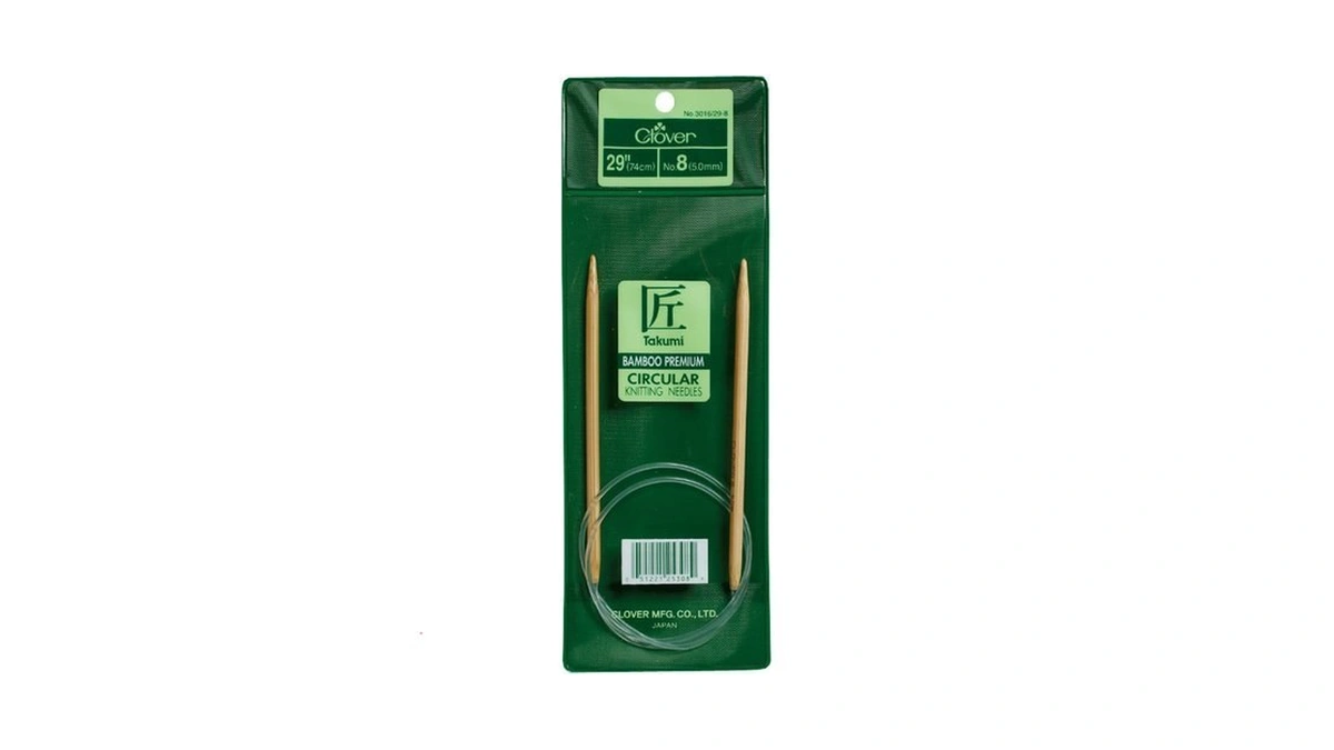 Clover Takumi Bamboo Circular Knitting Needles 29-inch-size 5/3.75mm, Other, Multicoloured,