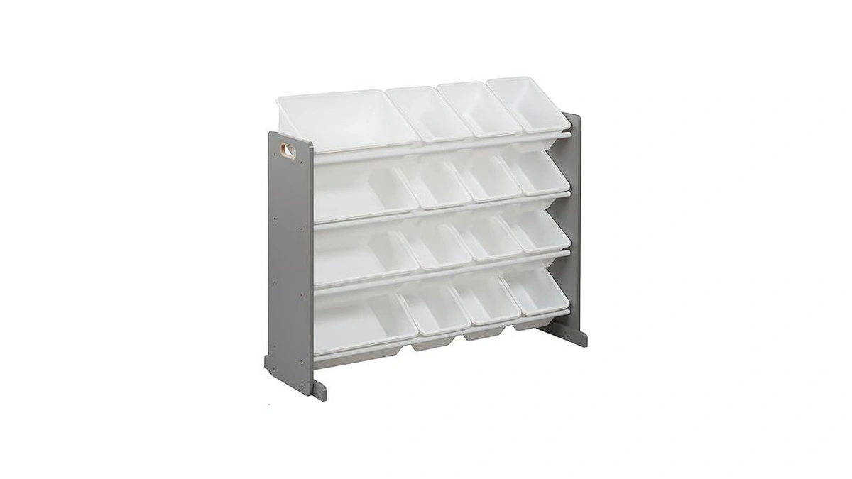 Ecr4kids 4-tier Organizer With 16 Removable Plastic Bins, 4x4, Toy