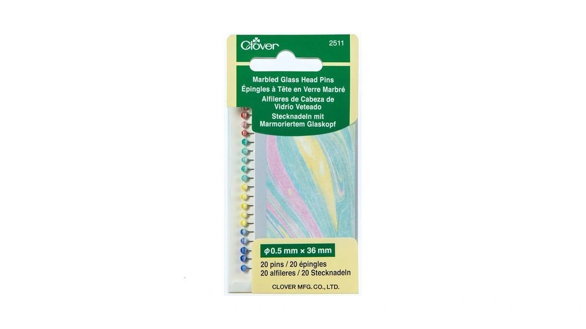 Clover 2511 Marbled Glass Head Pins