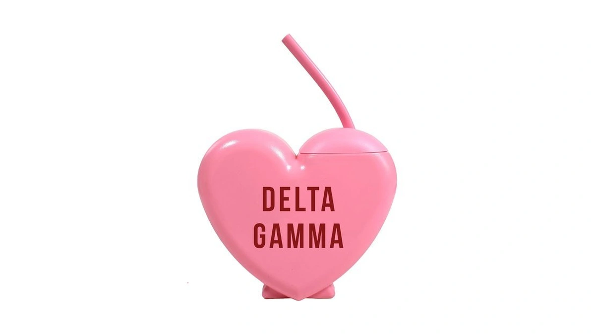Sorority Shop Delta Gamma Tumbler With Straw - Candy Heart