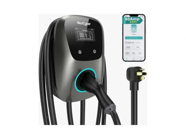 Nexcyber Level 2 Ev Charger(wifi App/plug-play), 40a Nema 14-50 Plug,