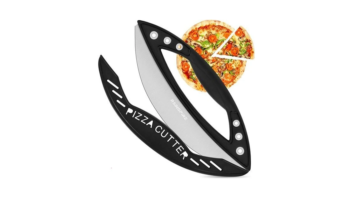 Rainspire 12" Pizza Cutter Rocker Blade Stainless Steel Pizza Rocker