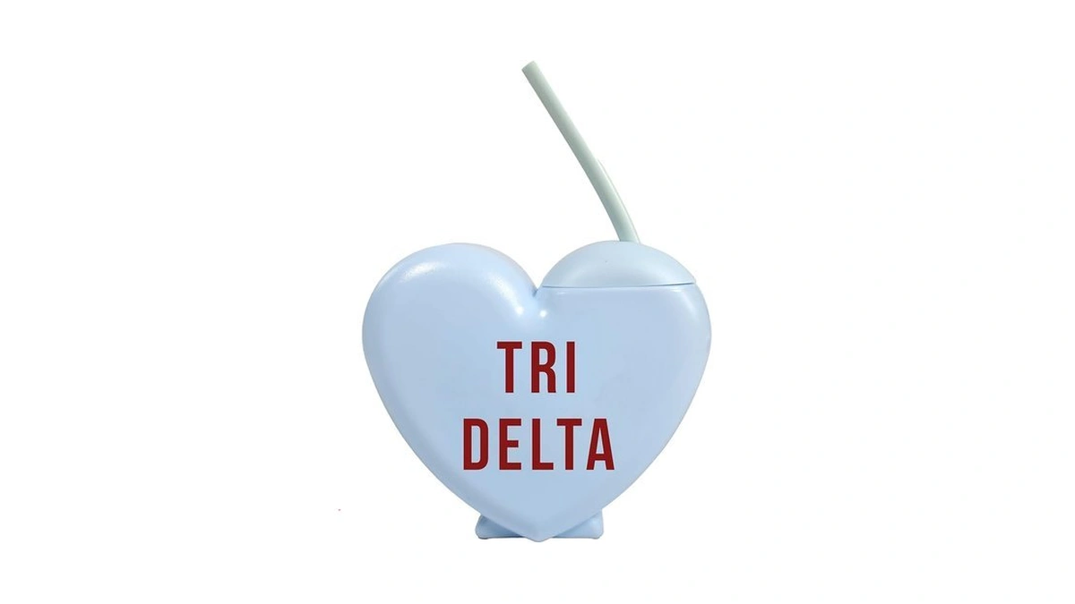 Sorority Shop Tri Delta Tumbler With Straw - Candy Heart