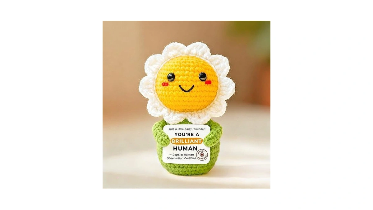 Krinisou Positive Animals Crochet Daisy Gift For Women – Cute