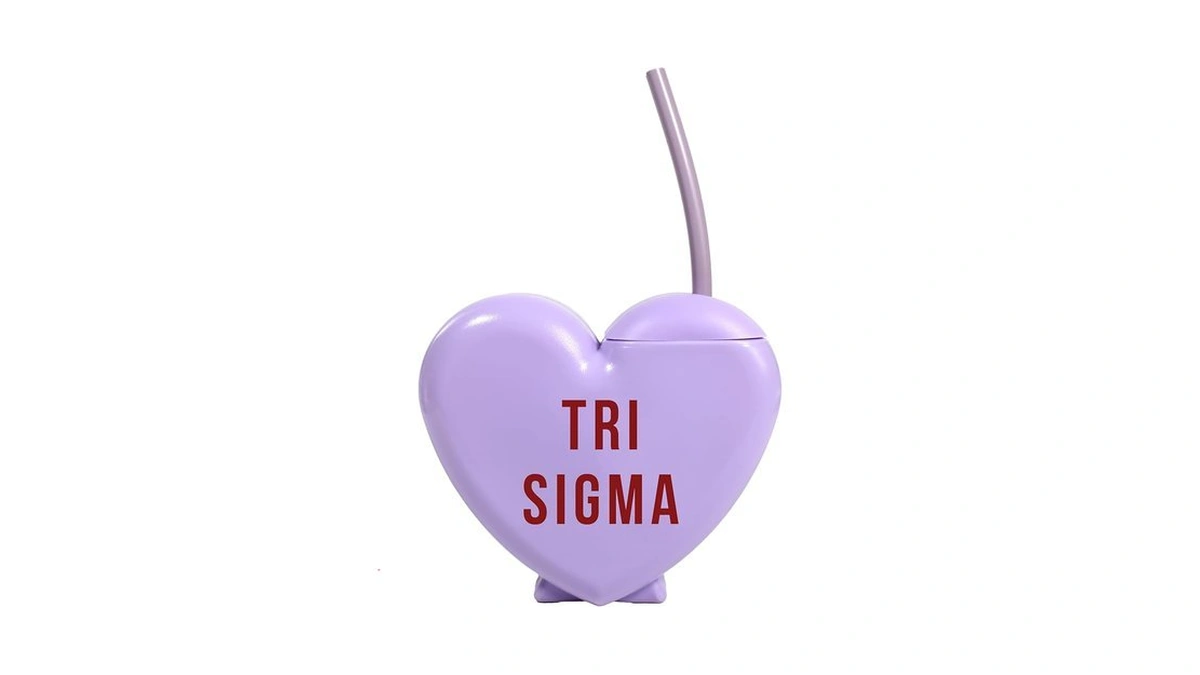 Sorority Shop Tri Sigma Tumbler With Straw - Candy Heart