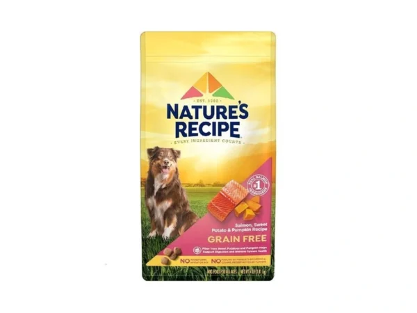Nature's Recipe Grain Free Dry Dog Food, Salmon, Sweet Potato