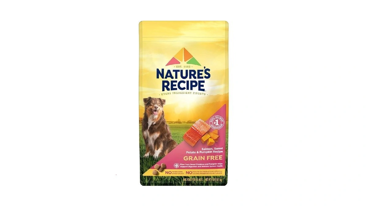 Nature's Recipe Grain Free Dry Dog Food, Salmon, Sweet Potato