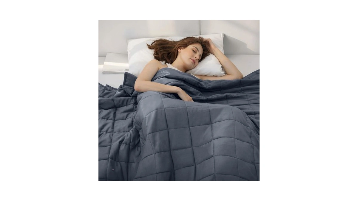 Weighted Idea Weighted Blanket For Adults (dark Grey,48"x72",15lbs) Cooling Breathable