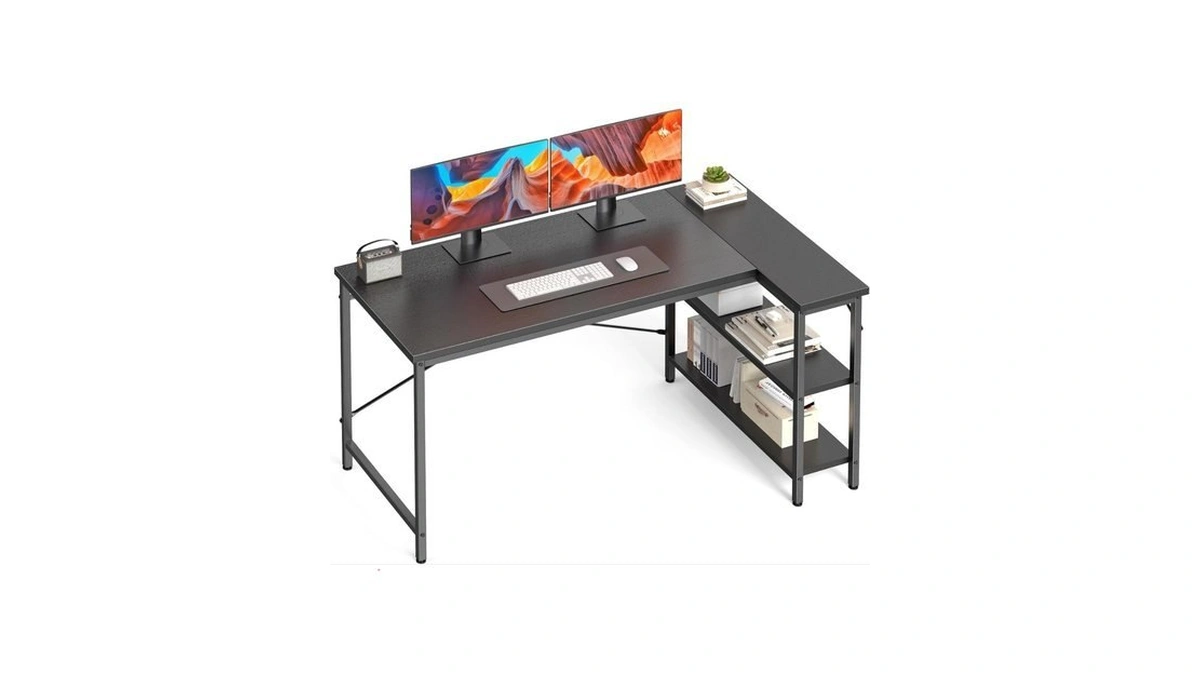 Dumos L Shaped Desk 55 Inch Computer Desk Gaming Furniture
