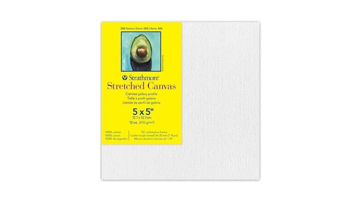 Strathmore 300 Series Stretched Canvas, Gallery Profile, 5x5 Inches -