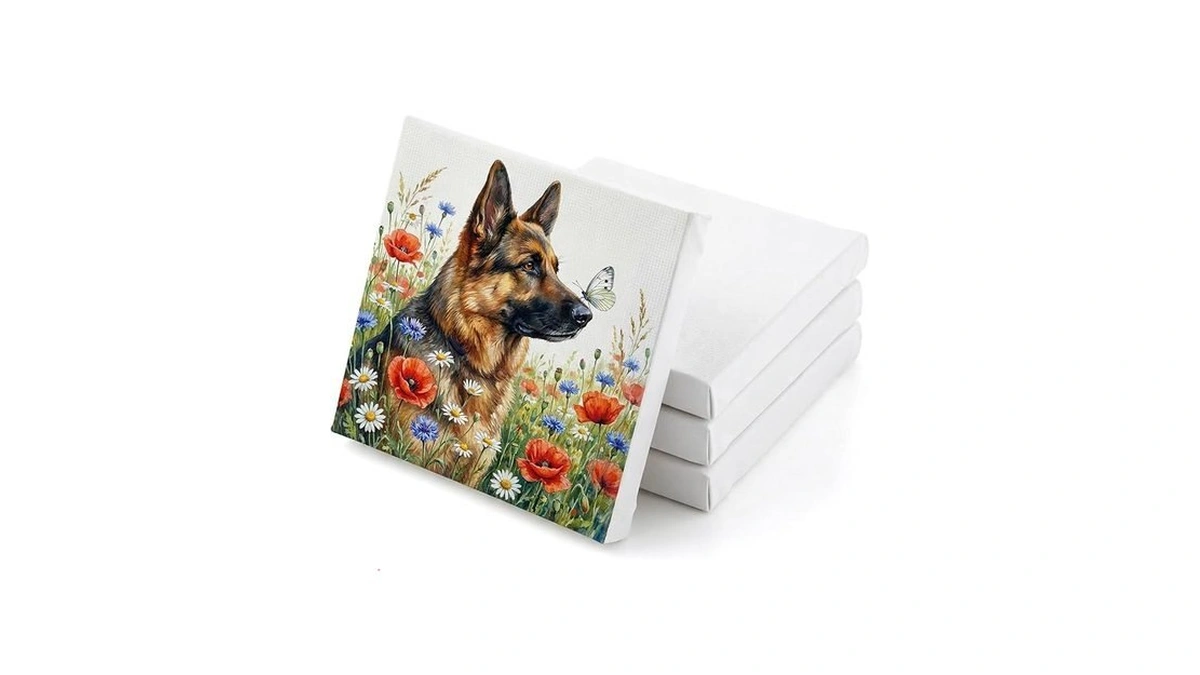 4-pack Mini Painting Canvas, 3.15 X 3.15 Inch Small Canvas,