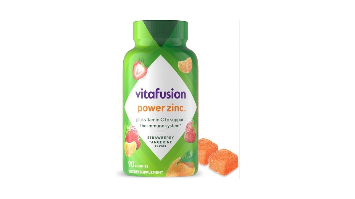 Vitafusion Power Zinc Gummy Vitamins, Strawberry Tangerine Flavored Immune Support