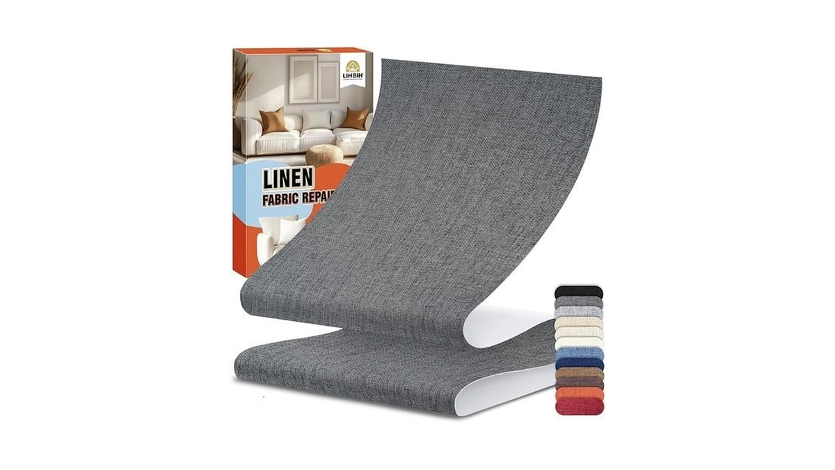 Linen Fabric Repair Tape 4.7x63 Inch, Self Adhesive Couch Patch