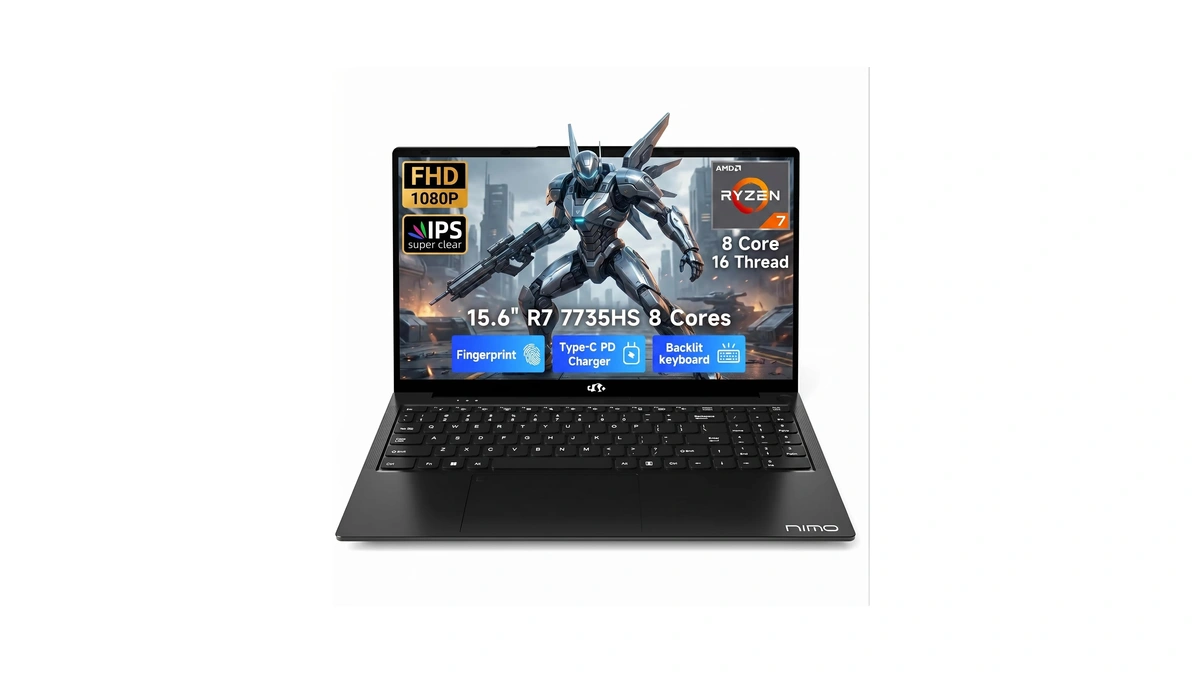 Nimo Gaming Laptop 15.6", Amd Ryzen 7 7735hs (boost 4.75ghz),