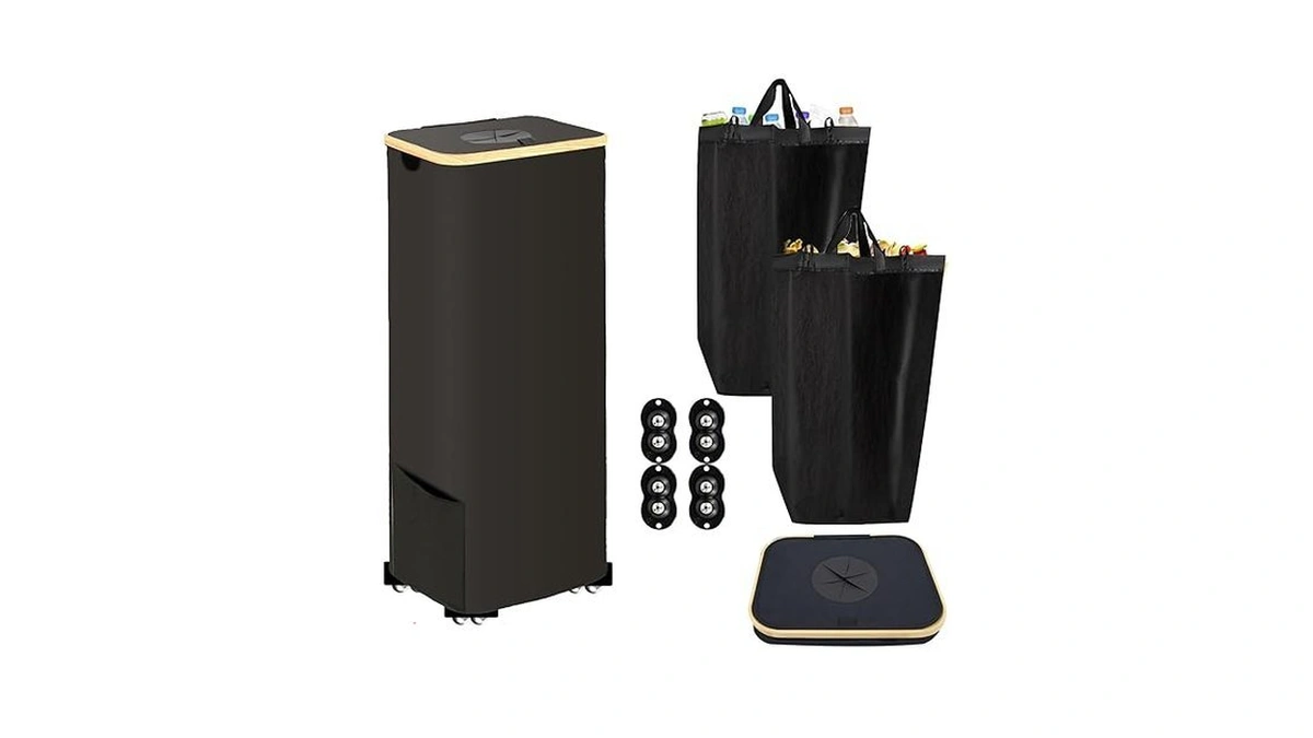 Abnaok Recycling Bin For Kitchen, Recycling Station With Lid And