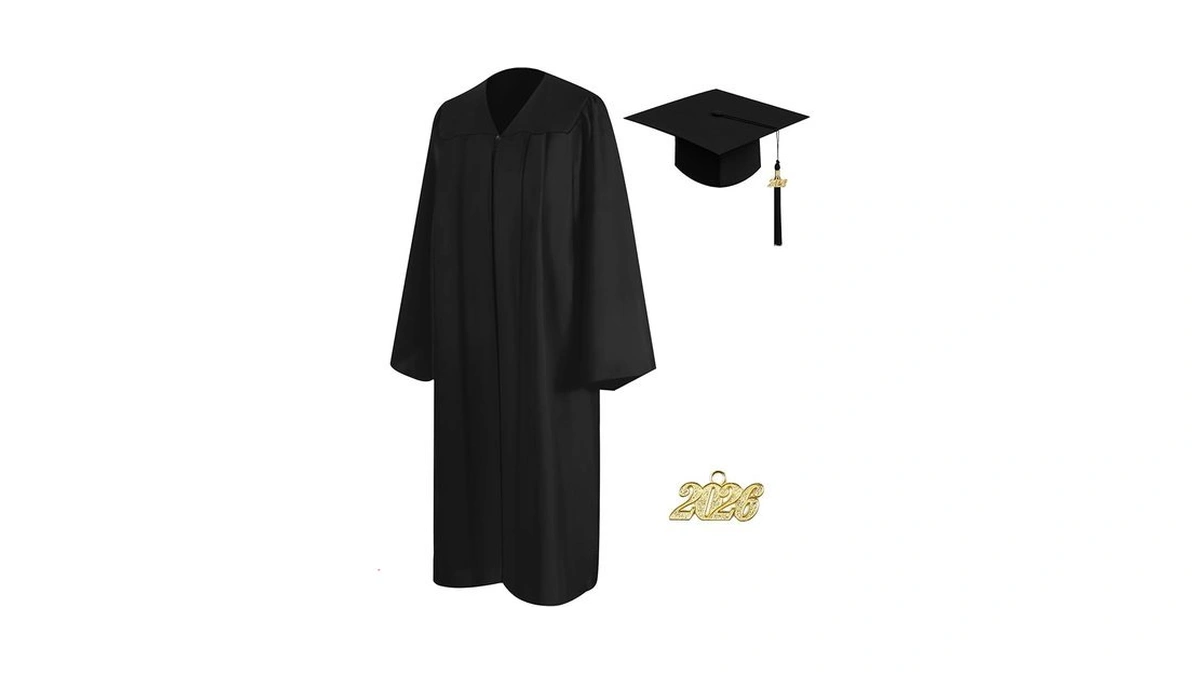 Mukum Matte Graduation Cap And Gown 2025 Set With Tassel