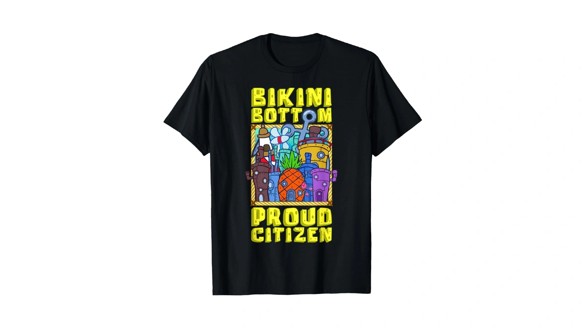 Spongebob Bikini Bottom Proud Citizen Bikini Bottom Houses T-shirt