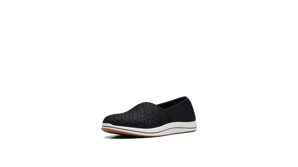 Clarks Cloudsteppers Women's Breeze Emily Loafer, Black Synthetic, 11 Narrow