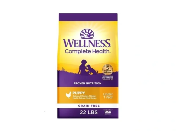 Wellness Complete Health Puppy Dry Dog Food, Grain Free Kibble,