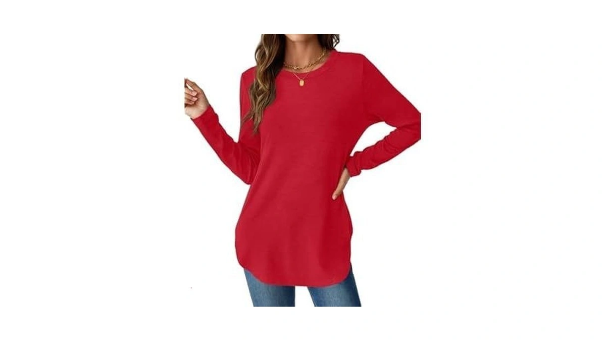 Noracora Womens Tunic Tops To Wear With Leggings Crew Neck