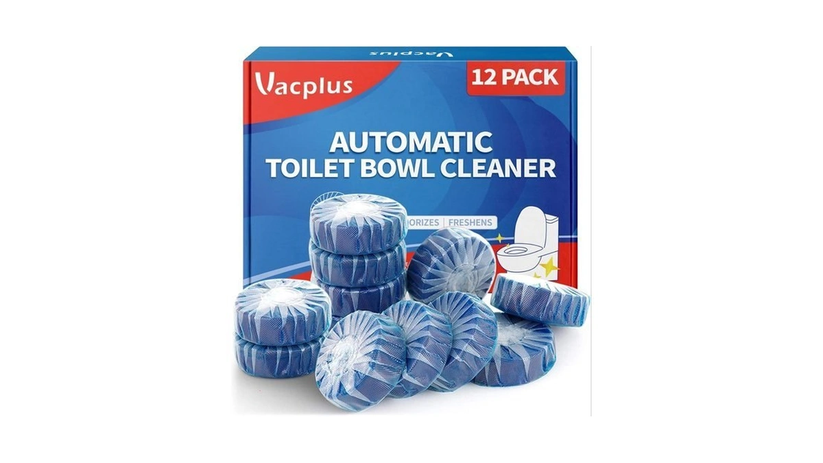 Vacplus Automatic Toilet Bowl Cleaner Tablets, Drop-in Tank Cleaner For