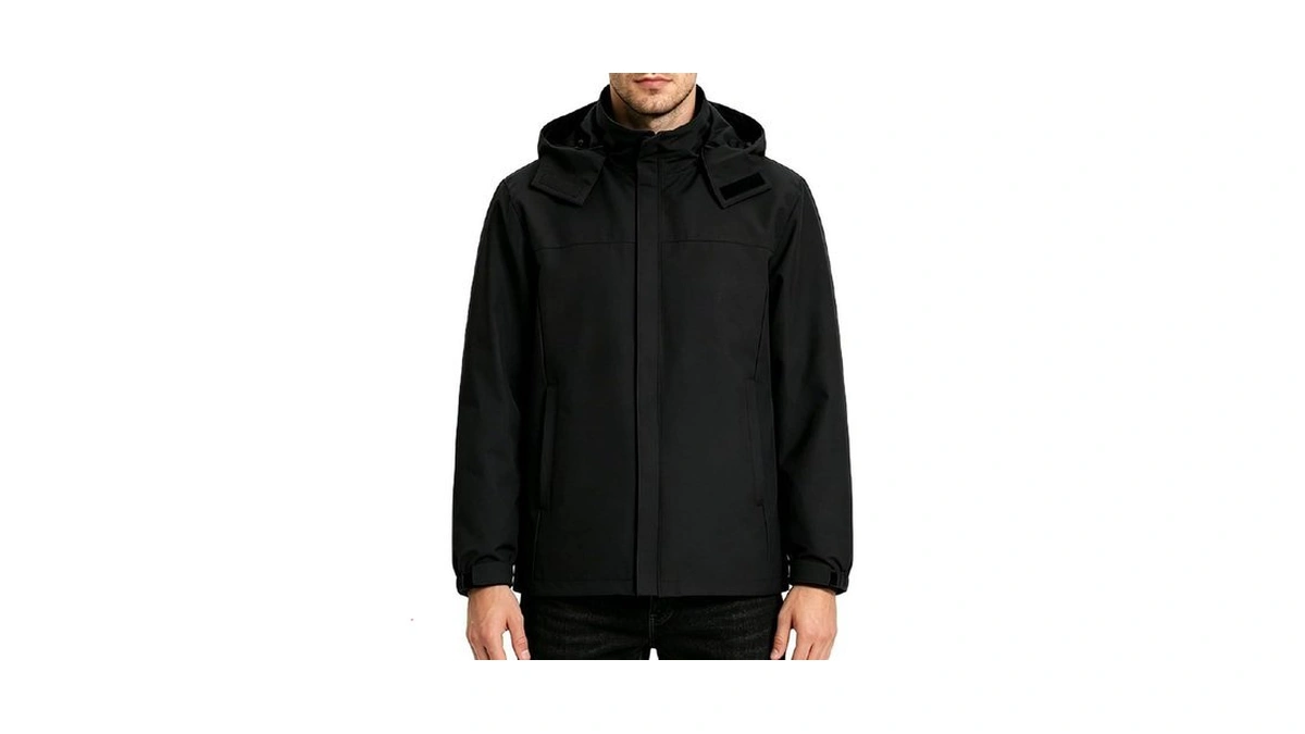 Accnuo Men's Waterproof Rain Jacket Lightweight Raincoat & Windbreaker With