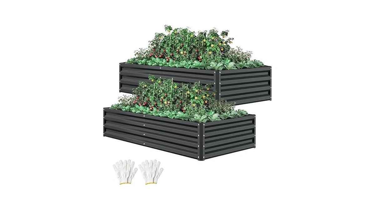 Dwvo 2pcs 8 X 4 X 1 Ft Raised Garden