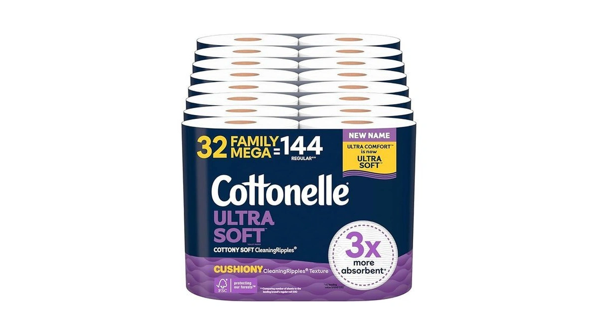 Cottonelle Ultra Soft Toilet Paper With Cushiony Cleaningripples Texture, 32