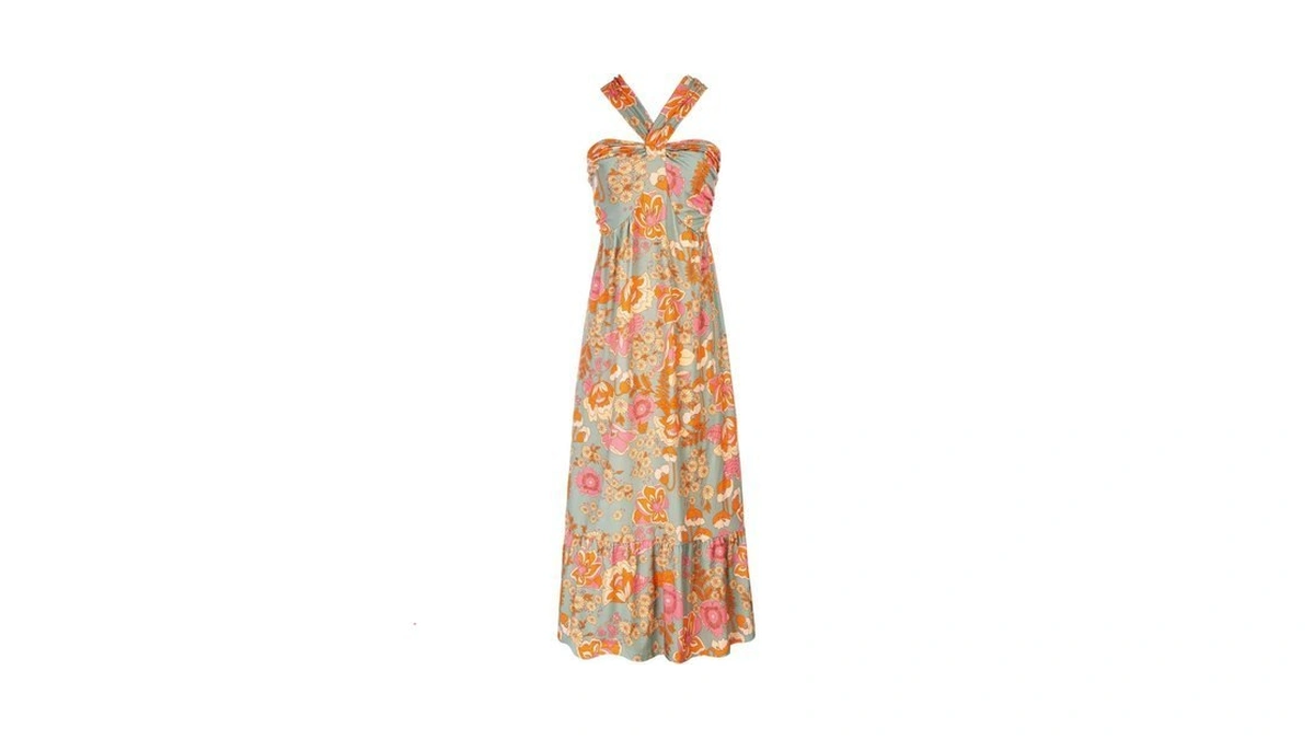 Grace Karin 2025 Women Sleeveless Criss Cross Halterneck Floral Print