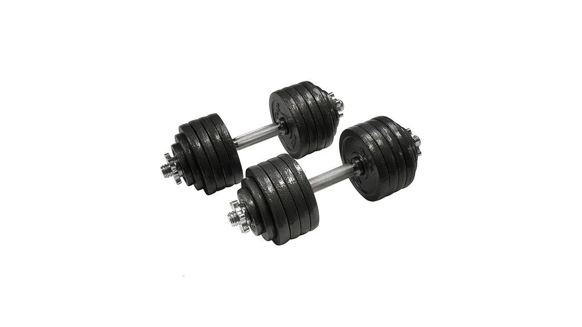 Cap Barbell 52.5-pound Adjustable Dumbbell Weight (pair), Chrome Finish