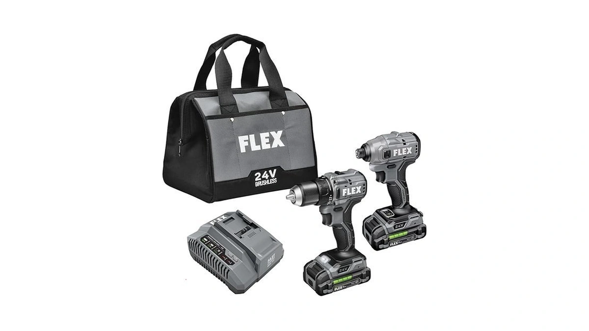Flex 24v Brushless Cordless 2-tool Compact Combo Kit: 1/2-inch 2-speed