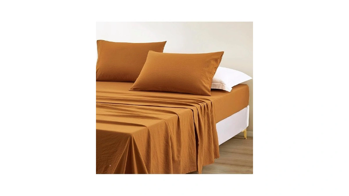 Chezmoi Collection Soft Washed Full Bed Sheet Set - 4-piece