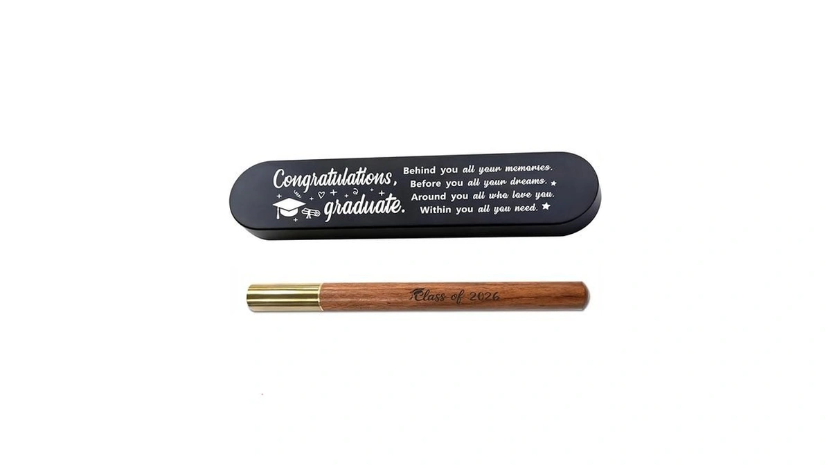 Tgcnq Class Of 2026 Graduation Gift, Black Wooden Gel Pen,