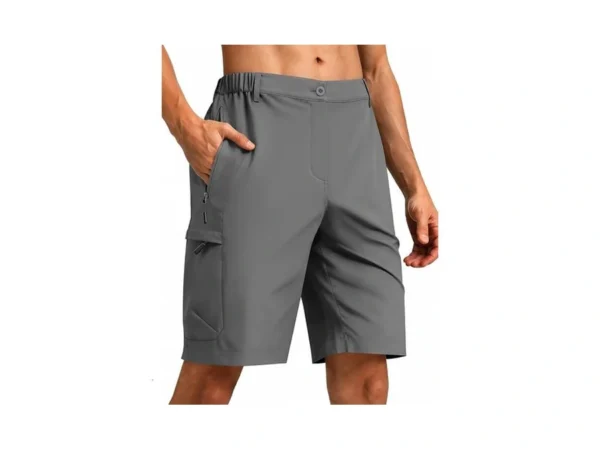 Mens Cargo Hiking Shorts 9" Quick Dry 4-way Stretch Tactical