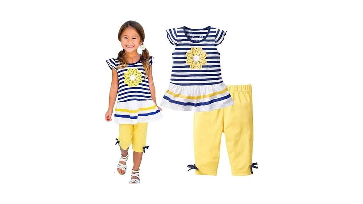 Lukycild Baby Girls Summer Clothes Casual Clothing Suit Short Sleeve