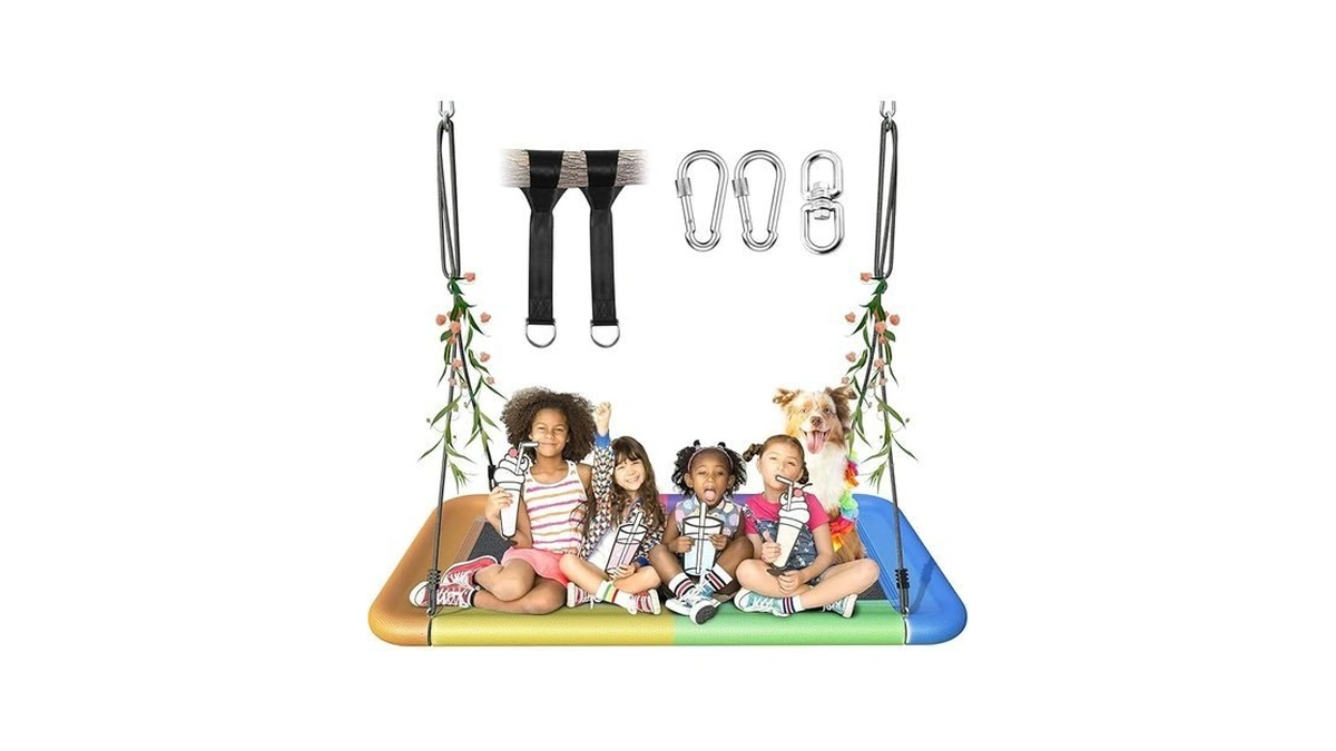 Everyfun Tree Swing For Kids And Adults, 60" Waterproof Rectangle