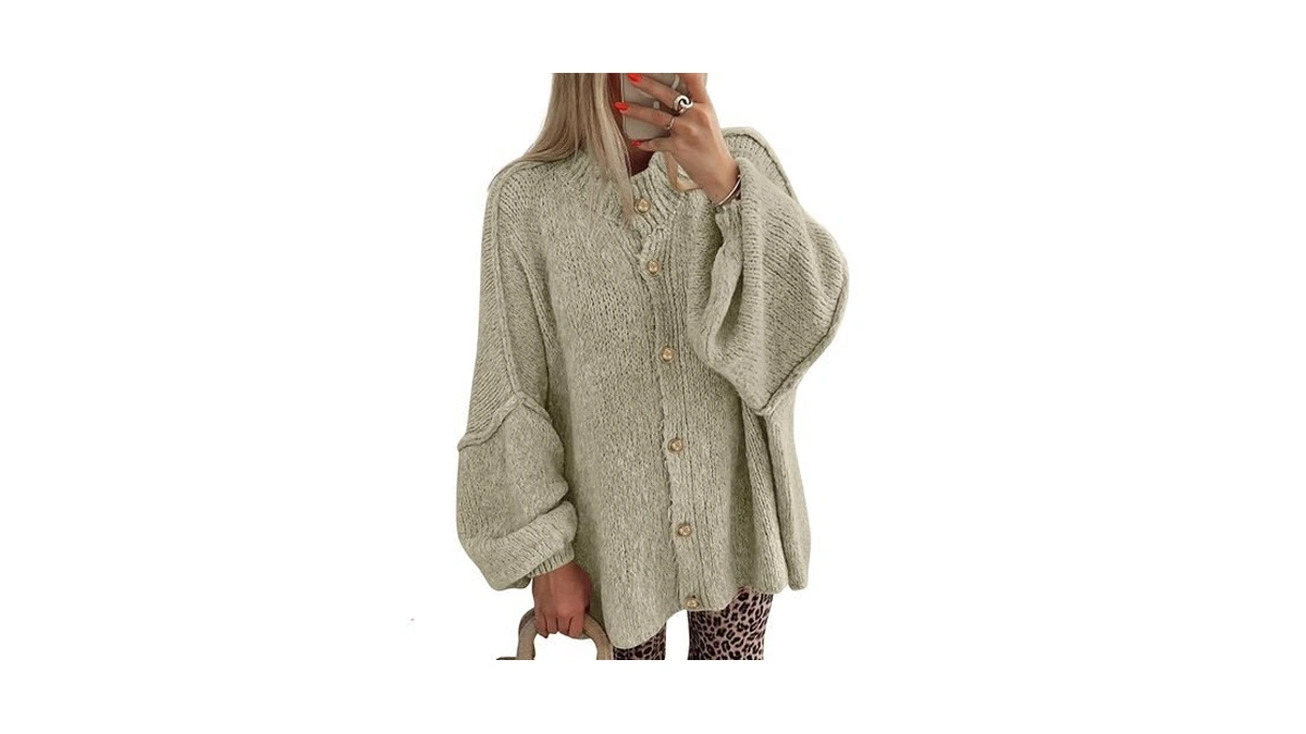 Btfbm Cardigan Sweaters For Women 2026 Fall Clothes Lantern Long