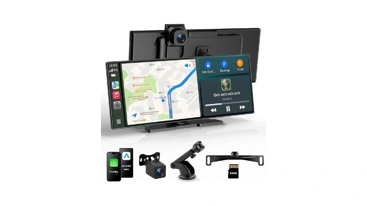 Gikktdr 11.5" Portable Carplay Screen For Car,wireless Car Play Screen