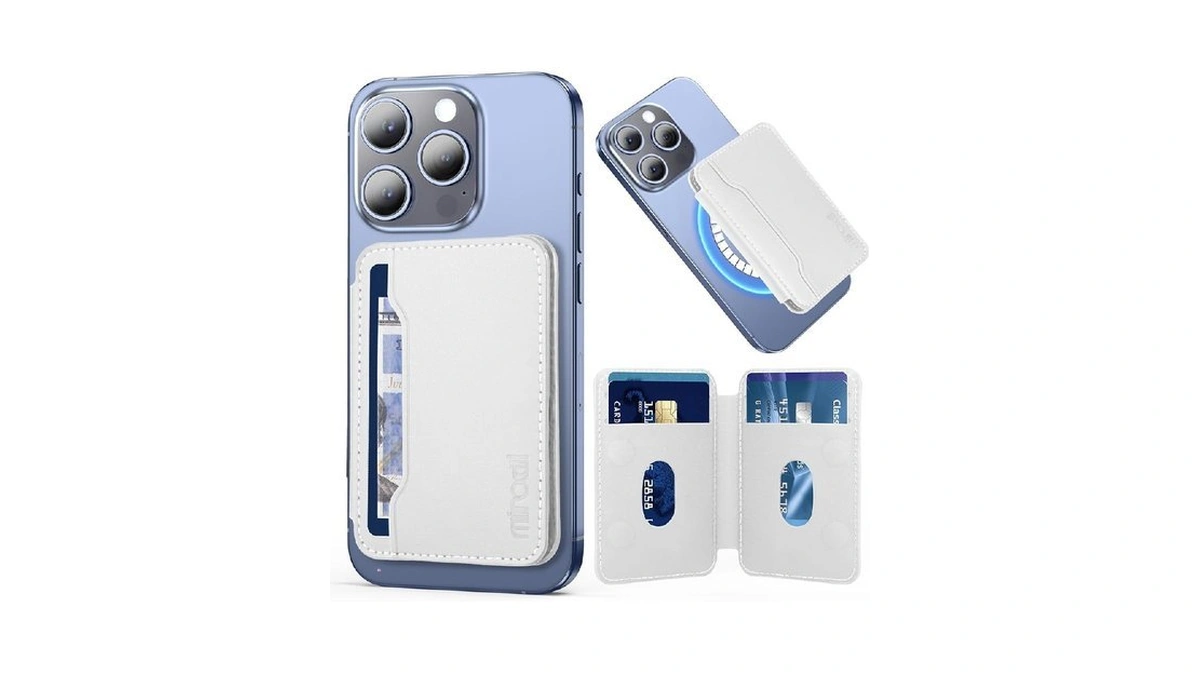 Miroddi For Magsafe Wallet, Ultra-thin Leather Magnetic Phone Wallet Compatible