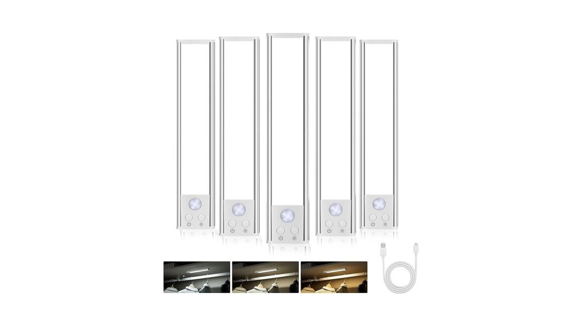 Diomart Under Cabinet Lights Motion Sensor, Rechargeable Puck Lights Wireless