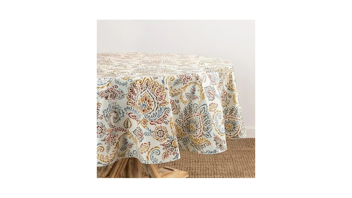 Elrene Home Fashions Ava Floral Jacobean Water- And Stain-resistant Vinyl