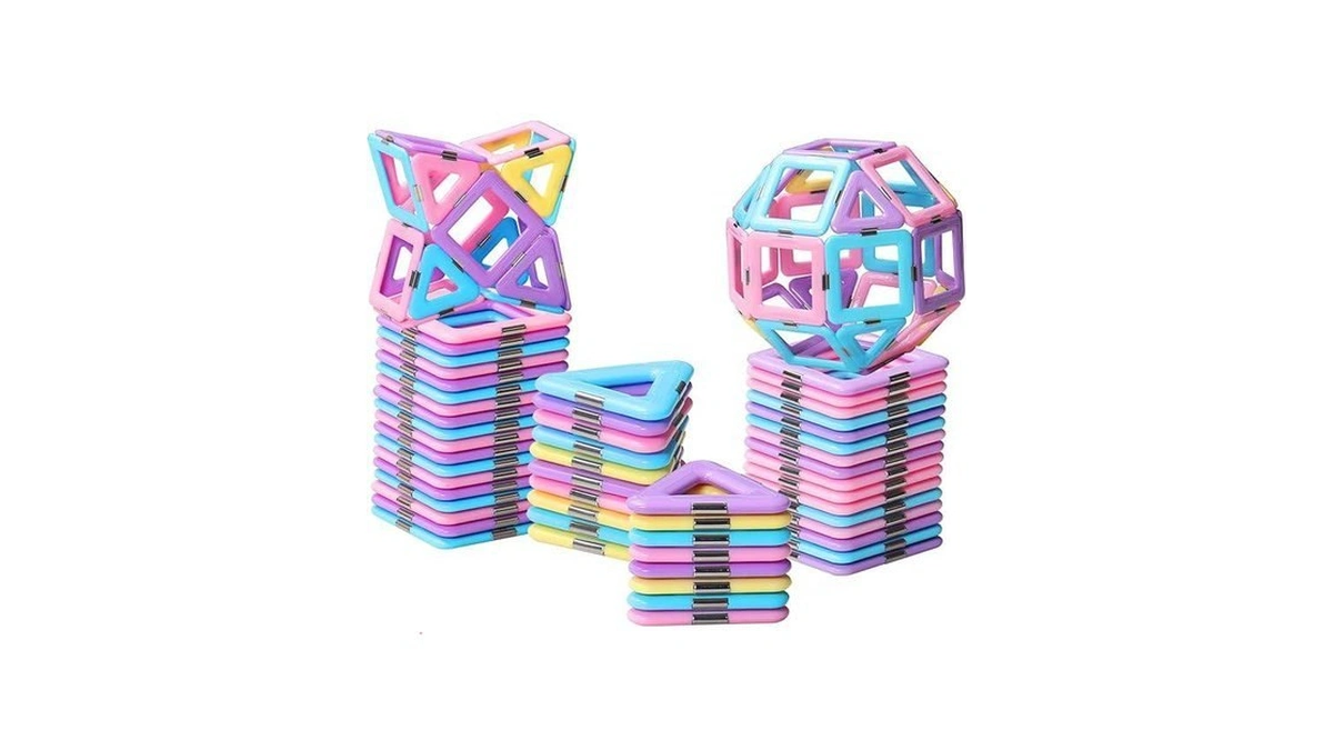 Tolnetr Magnetic Tiles Toys For 3 4 5 6 7