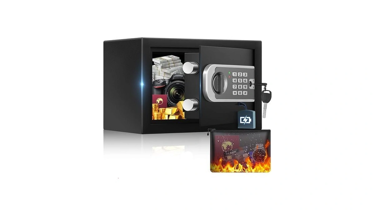 [upgraded] Small Safe Box For Home, 0.30 Cuft Mini Safes