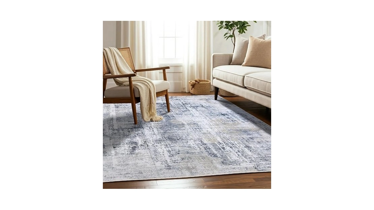 Delara Machine Washable Area Rug, Soft & Durable, Non-slip, Stain