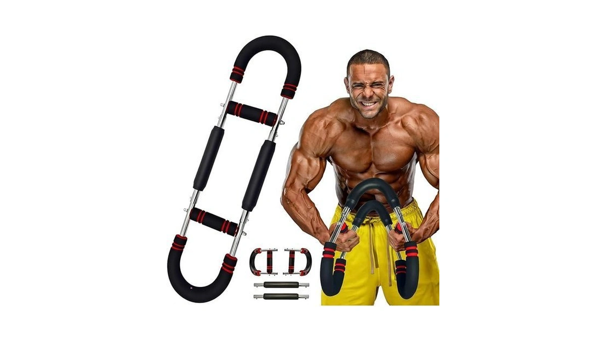 Latest-gen Twister Arm Trainer, Adjustable Power Spring Workout Bar, Forearm