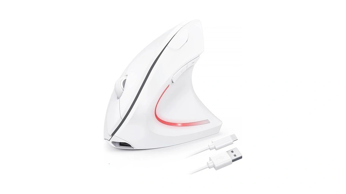 Tecknet Ergonomic Mouse Wireless, Rechargeable Mouse Silent For Carpal Tunnel