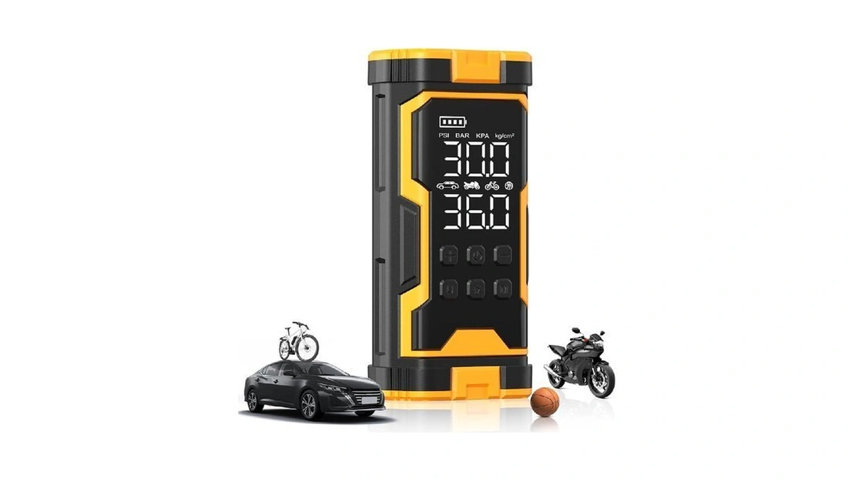 Pumptiva Tire Inflator Portable Air Compressor, 150psi Cordless Air Pump